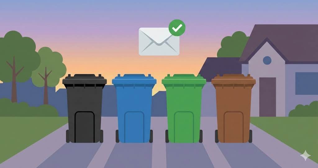 Bin day reminder for Wiltshire